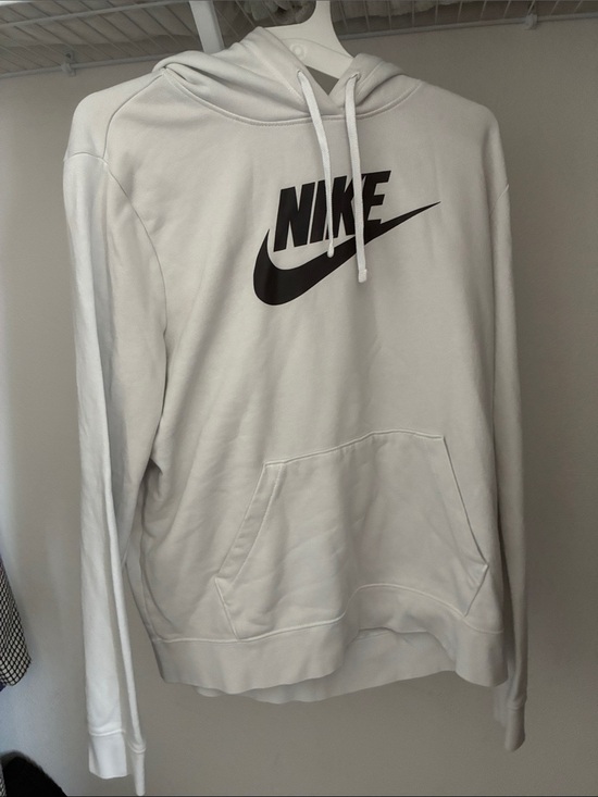 Nike Other - Nike Men’s White Hoodie with Black Swoosh